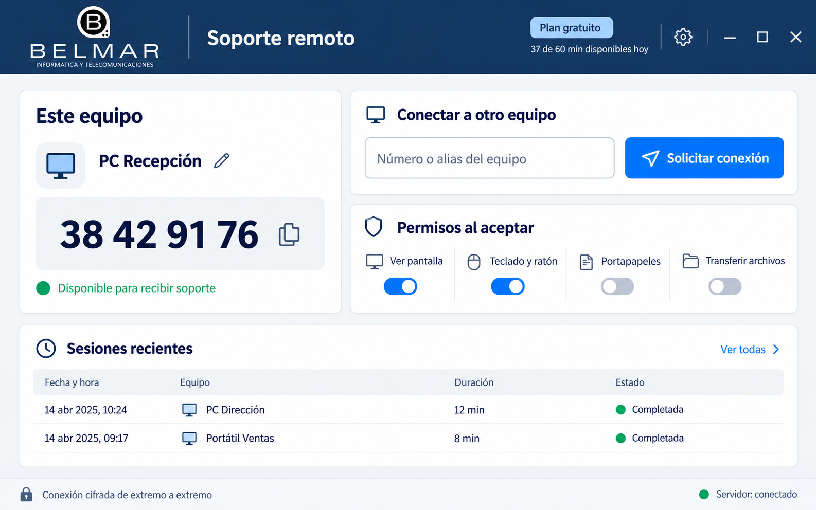 Aplicación BELMAR Remote